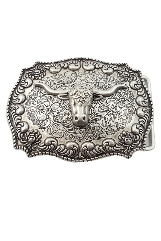 Longhorn Silver Buckle